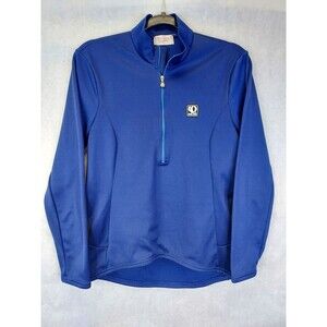 Pearl Izumi 1/4 Zip Cycling Jersey Women's 10 Technical Wear Pullover Blue Flaw